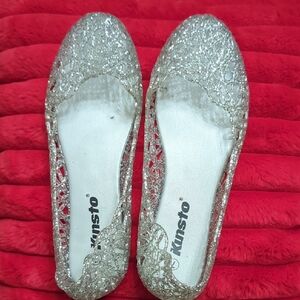 Women's s Silver Glitter Jelly Shoes